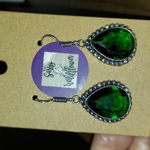 CHROME Diopside Sterling Silver Earrings
